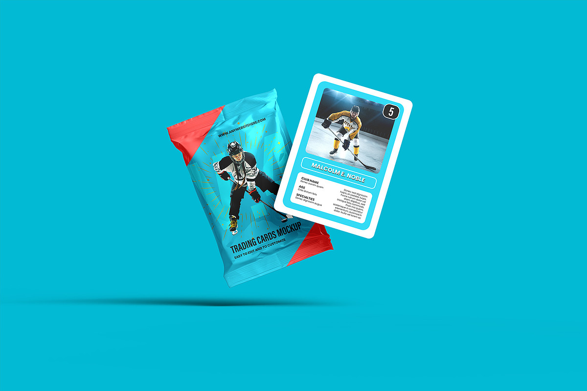 Trading Cards Mockup v.4 - 12 views, a Merchandise Mockup by Illusiongraphic (Photo 13 of 25)