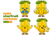 Starfruit Mascot Vector Pack, a Food Illustration by MEDZ (Thumbnail 4 of 5)