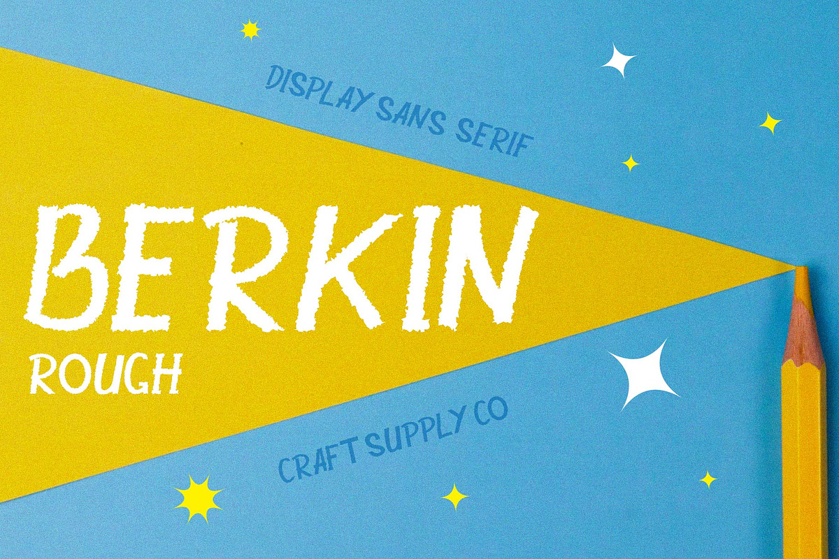 Berkin Rough, a Sans Serif Font by Craft Supply Co. (Photo 1 of 8)