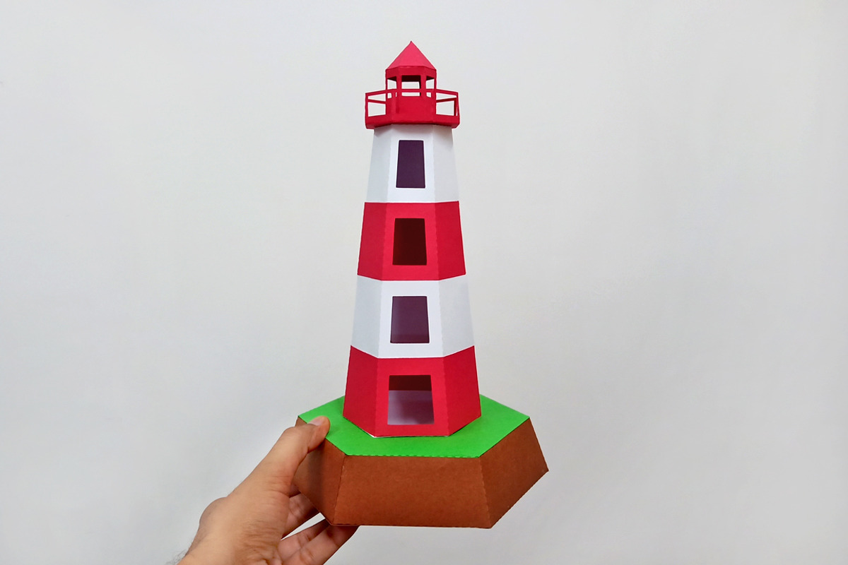 DIY Lighthouse - 3d papercraft, a Templates & Theme by PAPER amaze