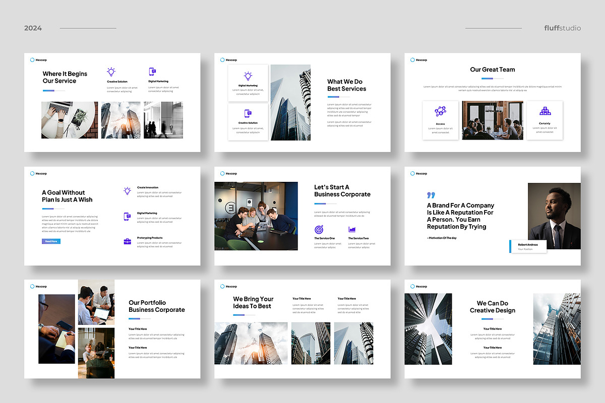 Corporate Business Google Slides, a Presentation Template by fluffstudio (Photo 4 of 5)