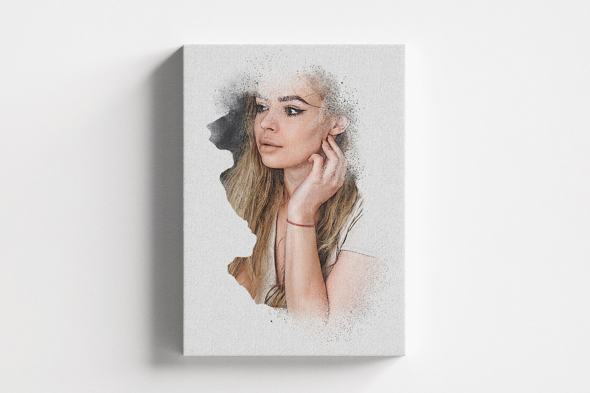 Watercolor Canvas Art Photo Effect, an Action Add-On by Photoshop Action (Photo 4 of 17)