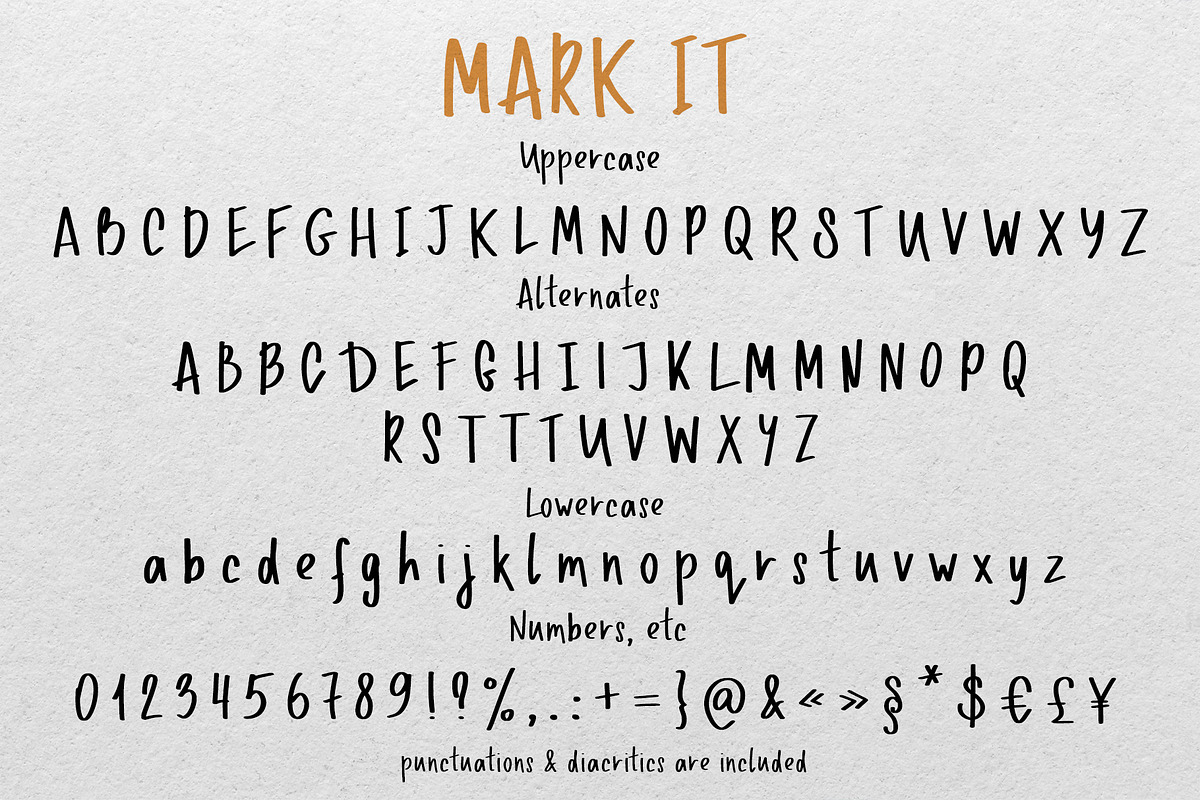 MARK IT marker handwritten font, a Handwritten Font by Yuliya Derbisheva (Photo 10 of 13)