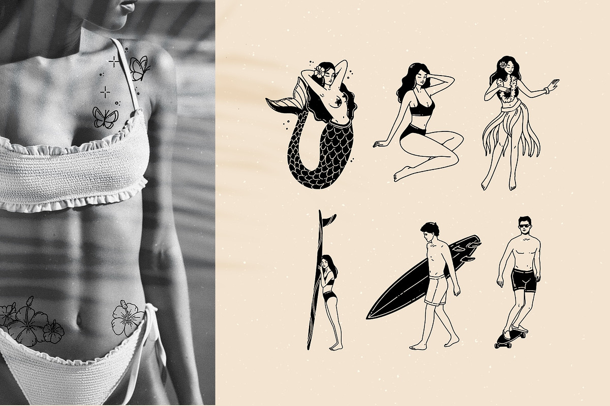 Summer vibes. Graphic collection., a Person Illustration by heyXeni (Photo 4 of 11)