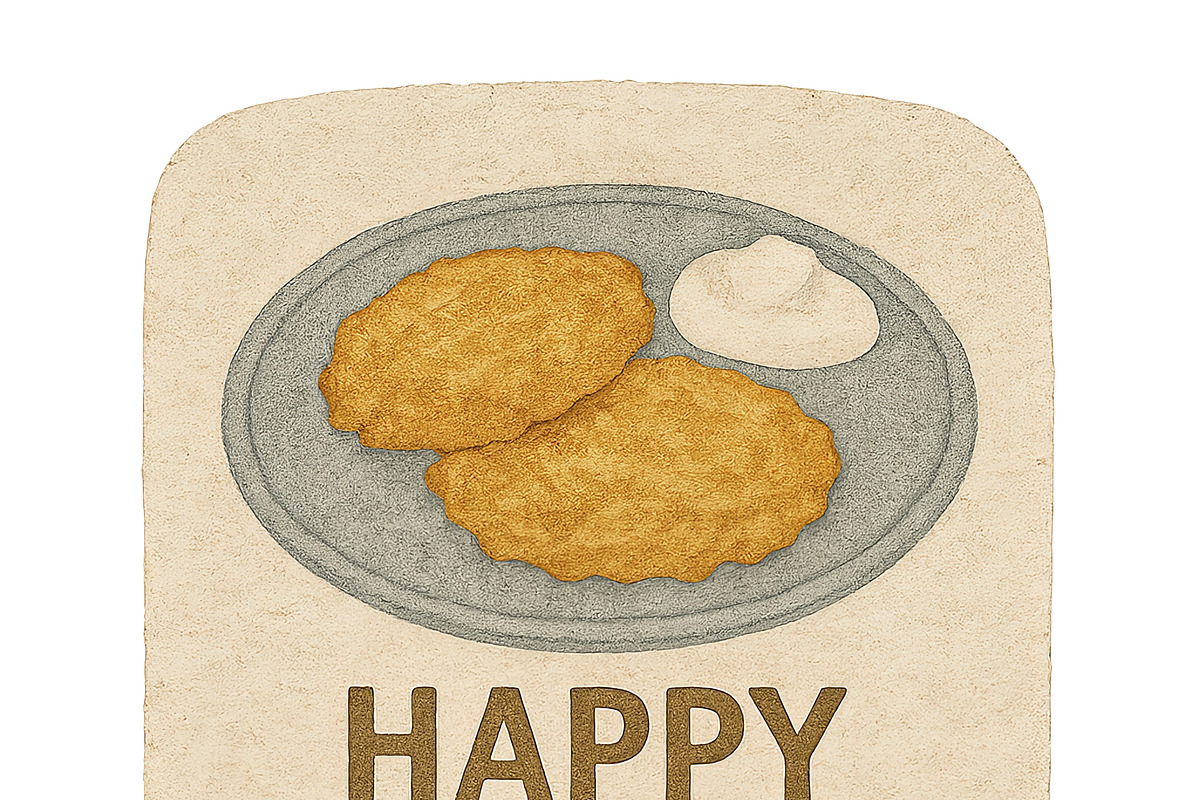 Hanukkah latkes illustration with so, an Illustration by Dvoevnore photos