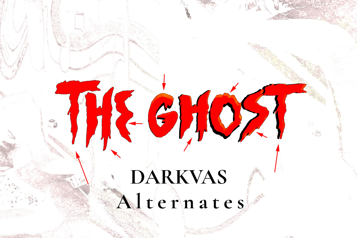 Darkvas -Scary and cool display font, a Font by Fontcastle (Photo 5 of 6)