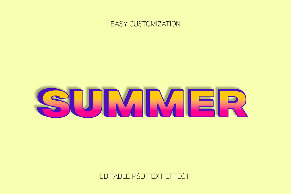 3D Gradient Bold Shadow Text Effect