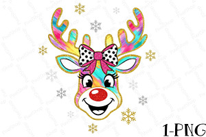 Christmas Reindeer Png, Christmas PN, an Illustration by DreamPrint404