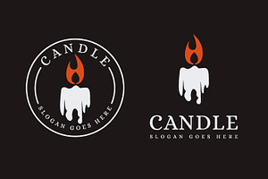 Simple candle logo vector icon, a Branding & Logo Template by DOMHOUZE