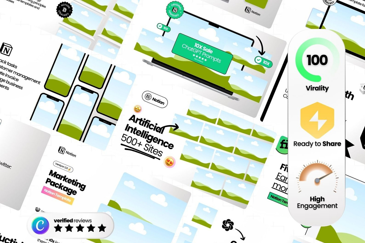 10x Sales Canva Templates For IG, a Social Media Template by Virall (Photo 2 of 10)