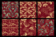 Red and Gold Ginkgo Digital Paper, a Texture Graphic by Digital Curio (Thumbnail 3 of 5)
