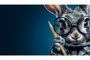 A rabbit, characterized by its witty, an Animal Photo by ZinetroN