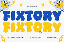 Fixtory - Bold Papercut Game Font