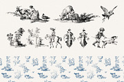 Toile De Jouy Design Collection, a Decorative Illustration by Century Library (Thumbnail 14 of 17)