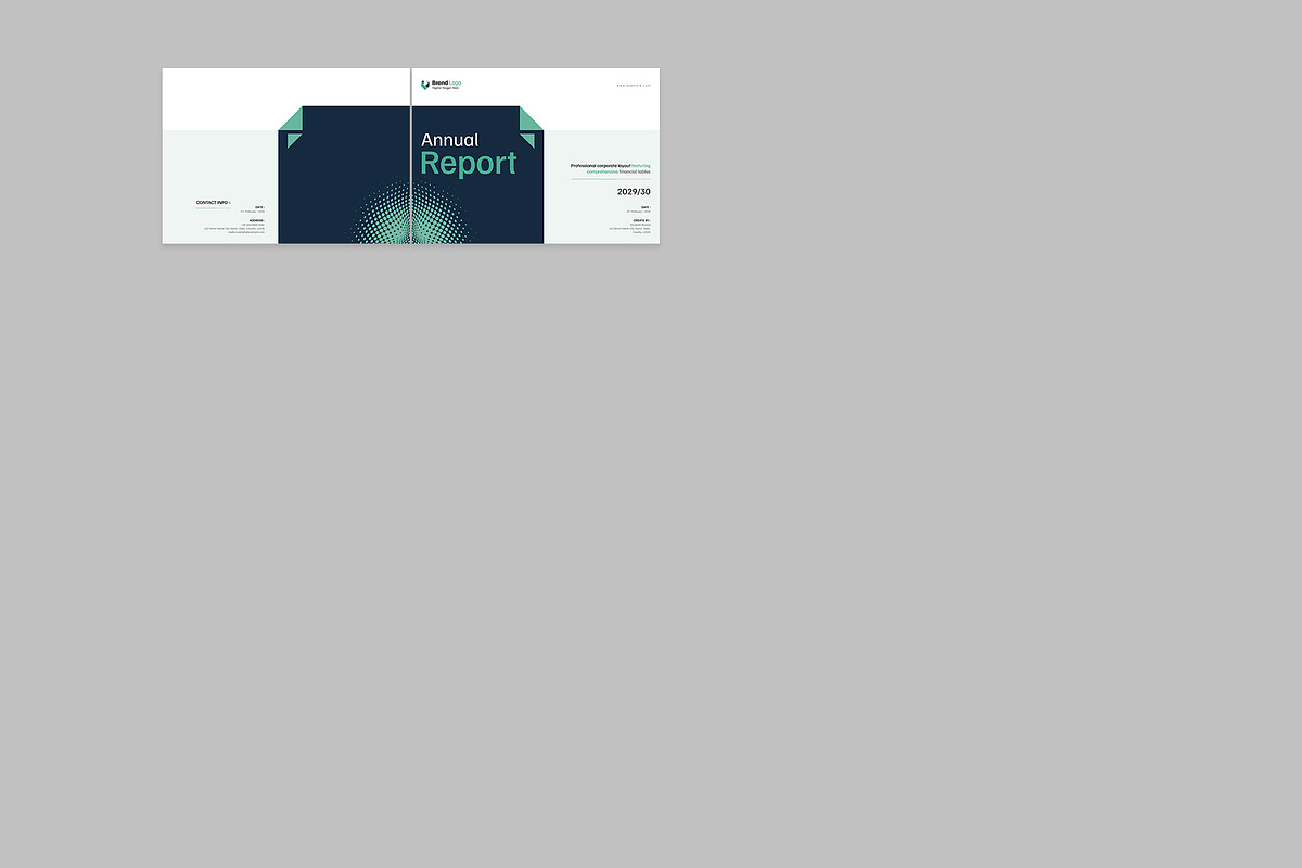 Annual Report Landscape Template, a Brochure Template by Cleffon_Graphic_Studio (Photo 8 of 8)