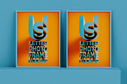 US Letter Frame Mockup Set, an Advertising Mockup by Black Cat Studio (Thumbnail 4 of 5)