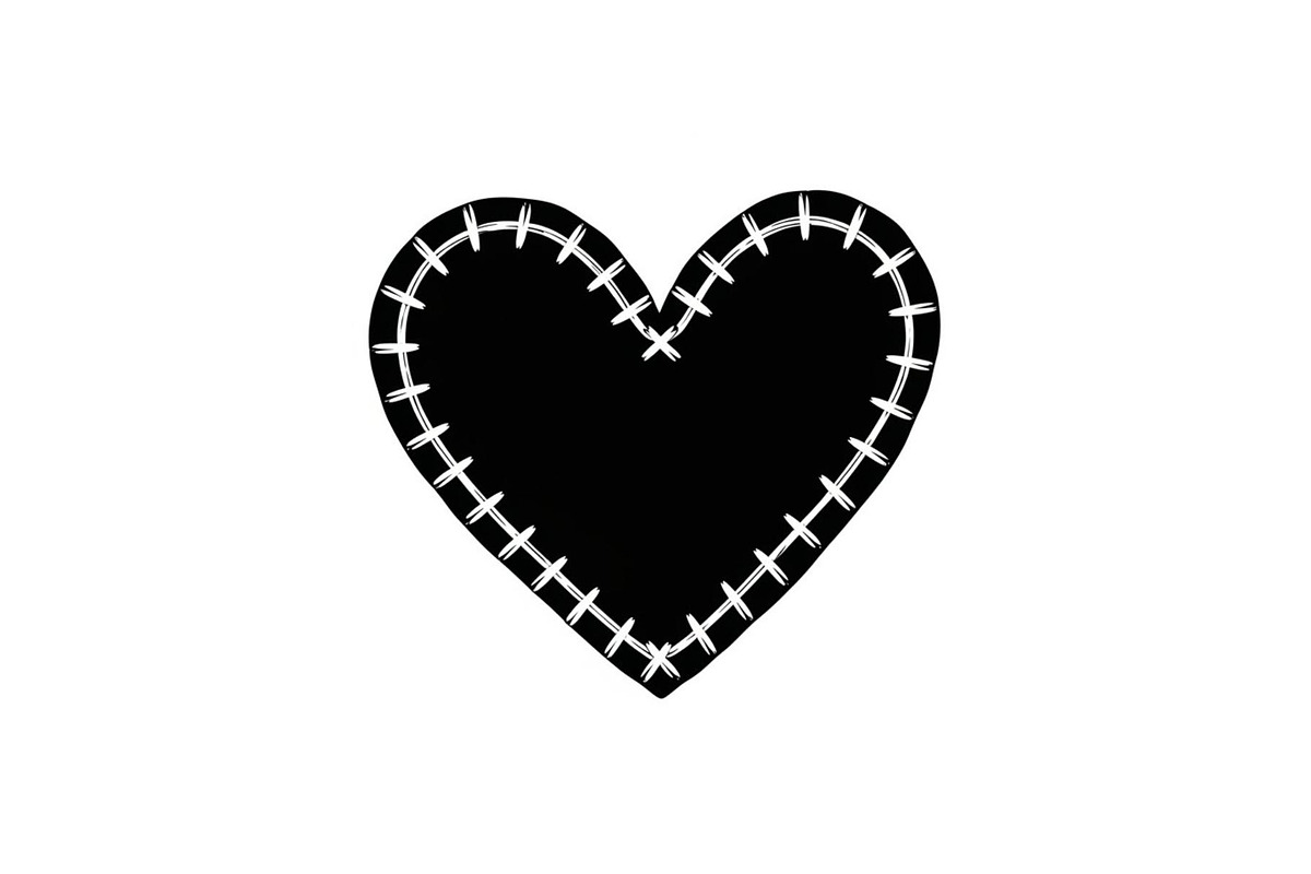 Stitched Heart Silhouette Vector Bun, an Illustration by Designs_River (Photo 20 of 41)