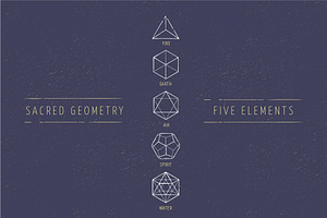 5 Elements - Sacred Geometry Icons