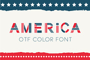 America otf color font., a Symbol Font by Kseniia Kuznetsova (Thumbnail 1 of 6)