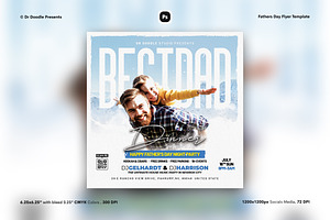 Fathers Day Flyer & Social Media, a Flyer Template by iDoodle Studio