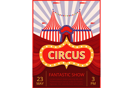 Circus invitation. Festival or party, a Background Graphic by Onyx