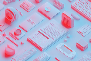 Minimal render of coding elements sh, a Photo by Iftikhar Alam