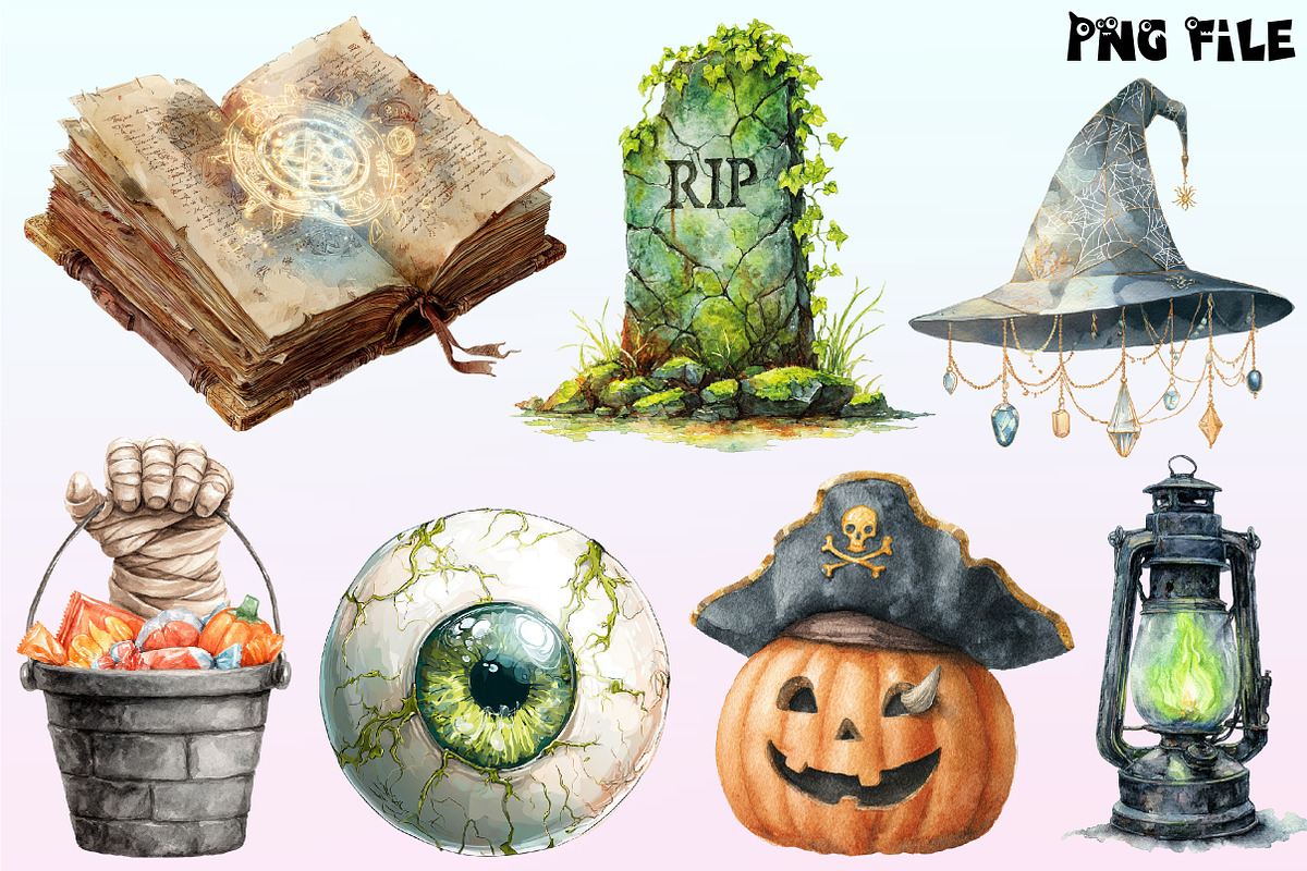 Halloween Sticker Png Bundle., a Graphic by CitraGraphics (Photo 2 of 4)