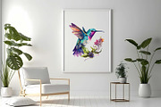 Watercolor Hummingbirds PNG Clipart, a Decorative Illustration by ARTify Illustrations (Thumbnail 5 of 6)