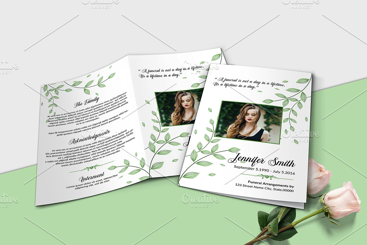 Funeral Program Template - V1008, a Brochure Template by Template Shop (Photo 4 of 4)