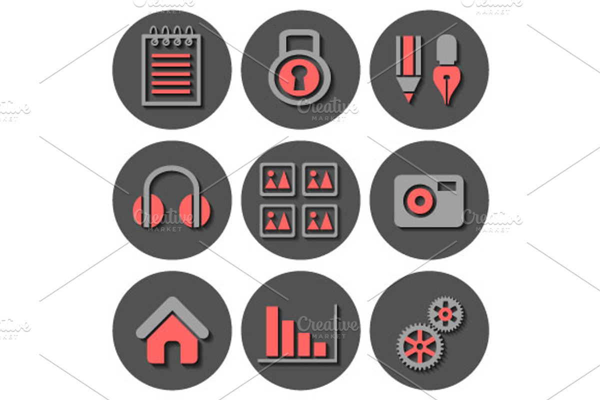 Icons interface set, an Outline Icon by AlexZeL (Photo 3 of 5)