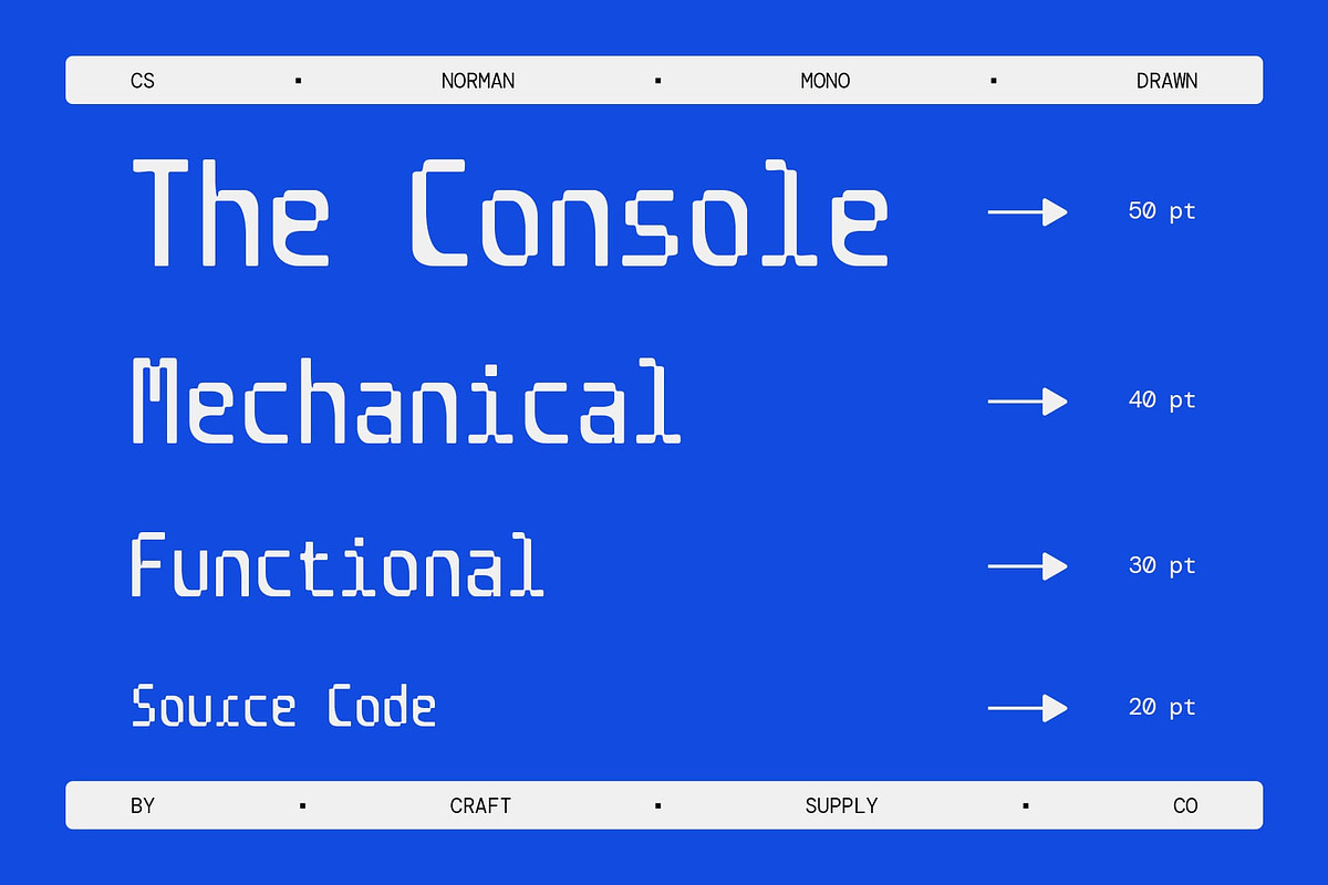 CS Norman Mono Drawn, a Sans Serif Font by Craft Supply Co. (Photo 4 of 8)