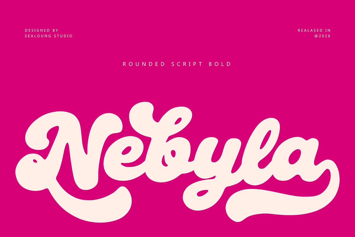 Nebyla - Rounded Script Bold, a Script Font by Sealoung (Photo 1 of 12)