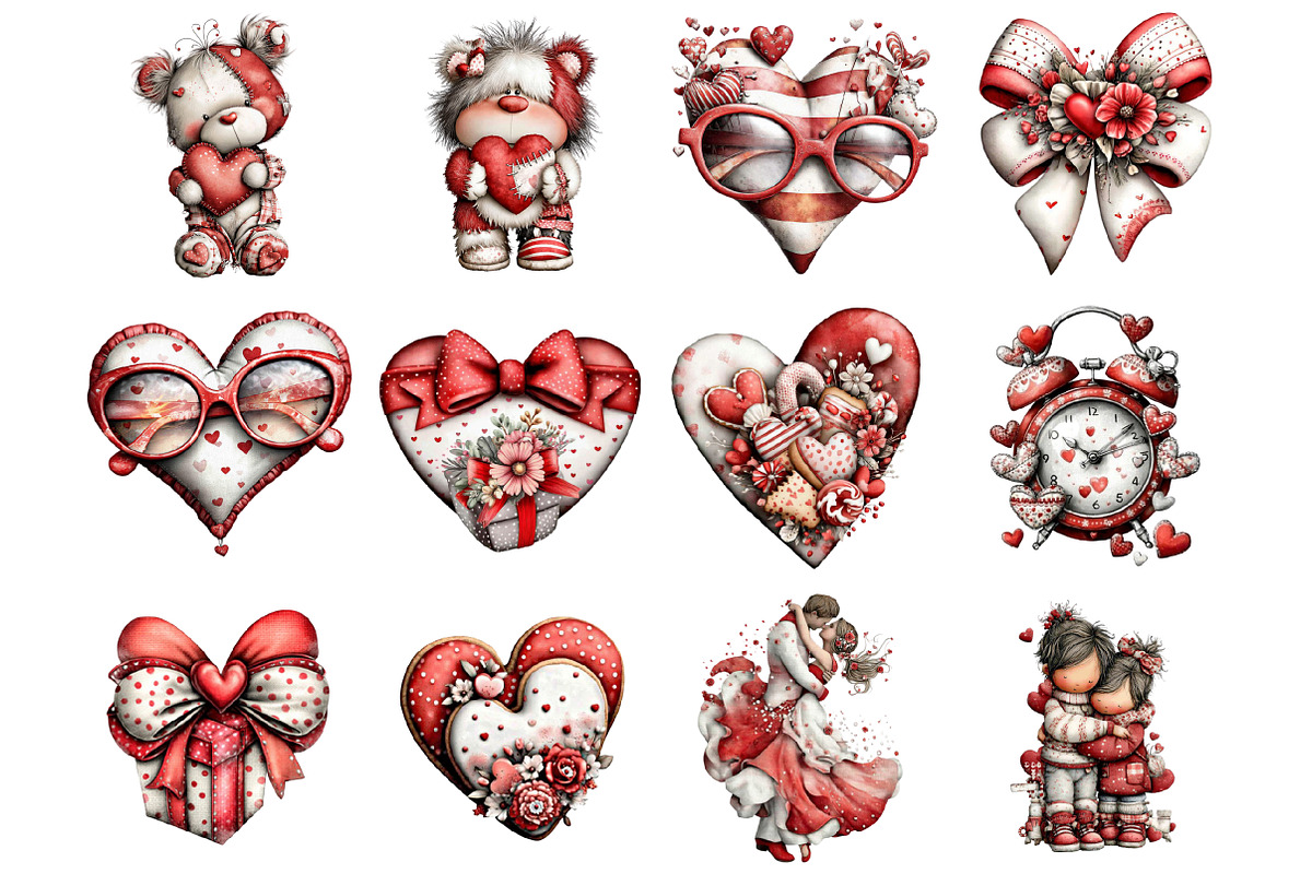 Watercolor Romance Clipart, a Graphic by CitraGraphics (Photo 4 of 4)
