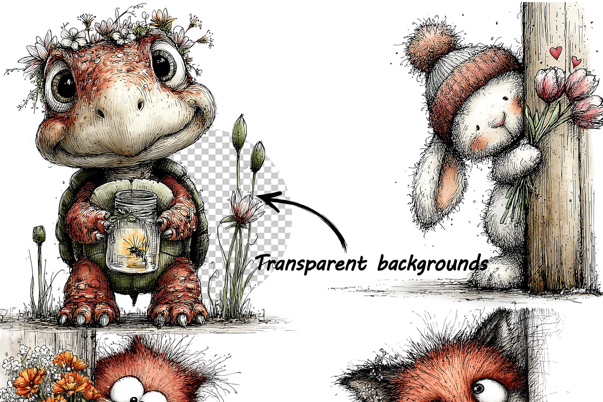Whimsical Portrait Animal Watercolor, an Illustration by one-touch (Photo 5 of 11)