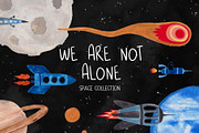 We are not alone. Space Collection, a Transportation Illustration by Annakniaz (Thumbnail 1 of 11)