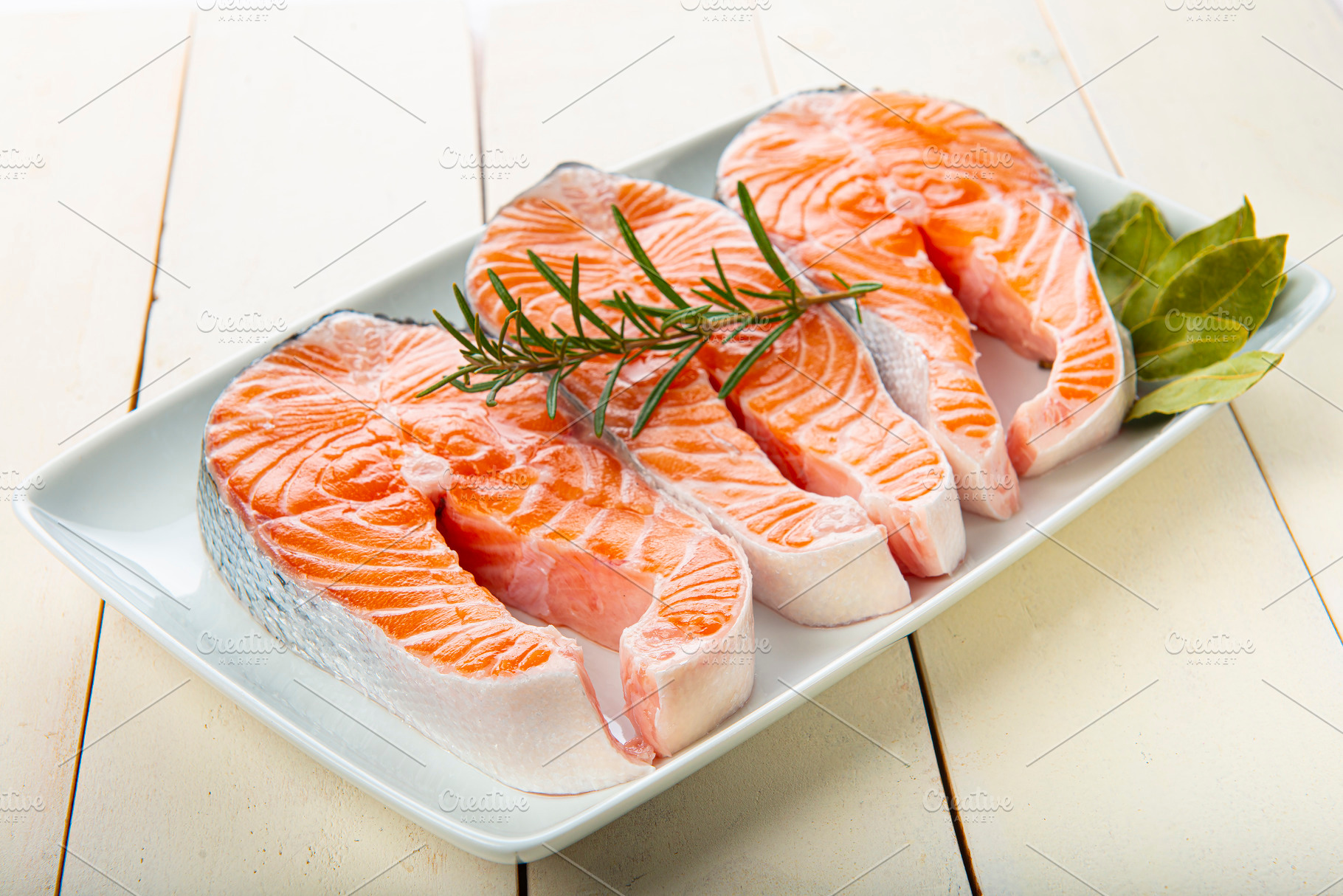 Fresh salmon fillets, a Food & Drink Photo by Angel Simon Photography
