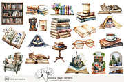 105 book lover clip art, an Object Illustration by Poppy Lane Studio (Thumbnail 2 of 12)