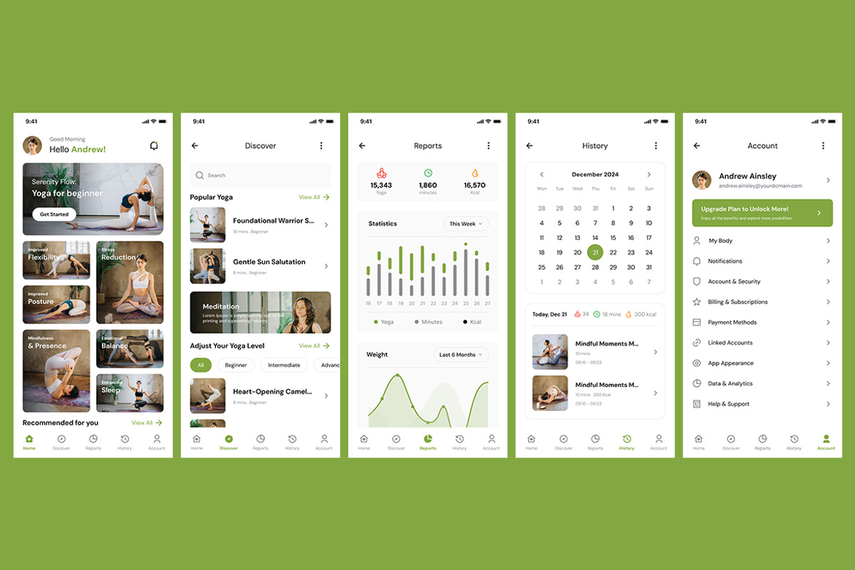 Yoga Course, Sport Training & Class Practice App