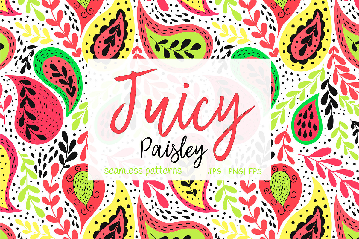 Paisley floral pattern, a Pattern Graphic by Polanika (Photo 1 of 7)