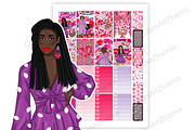 Galentines Stickers 2,25x1,5, a Stationery Template by GlamArtZhanna (Thumbnail 2 of 6)