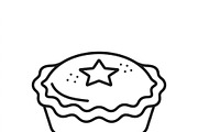 41 Christmas Feast Vector Icons, an Outline Icon by adenpinkstore (Thumbnail 4 of 21)