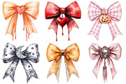 Halloween Coquette Bow Clipart, an Illustration by Craft Nest (Thumbnail 4 of 6)