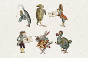Vintage Alice in Wonderland Clip Art, a Person Illustration by Patterns for Dessert (Thumbnail 5 of 6)