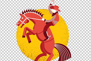 Cowboy Rodeo Rider Western Clipart