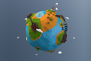Low Poly Earth, an Environmental 3D Model by CreativeeArt (Thumbnail 4 of 14)