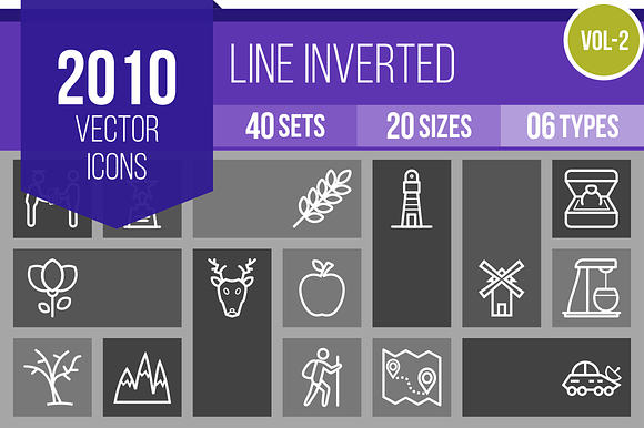 2010 Line Inverted Icons (V2)