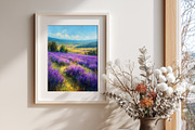 Lavender Field Landscape Artwork, a Decorative Illustration by Housui Patterns (Thumbnail 5 of 12)