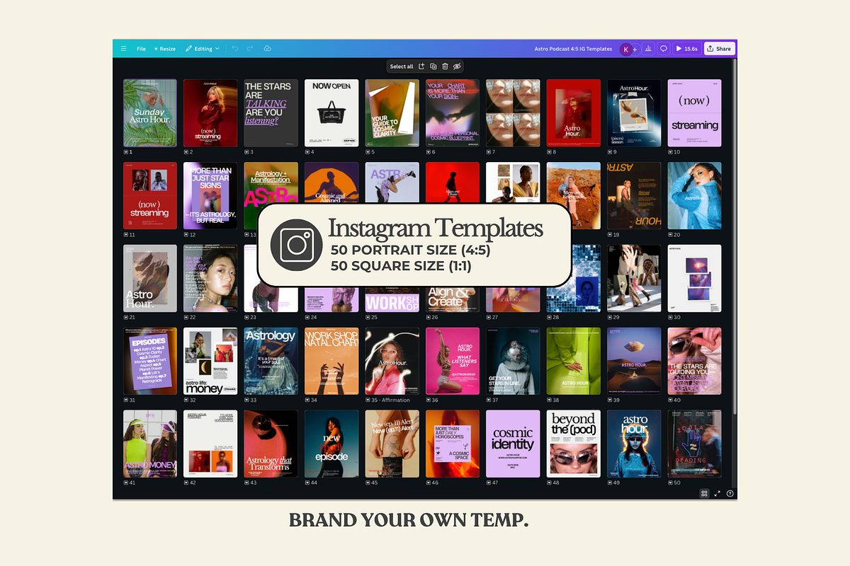 Astrology Podcast Canva Editorial, a Templates & Theme by BYOTstudios (Photo 3 of 11)