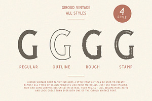 Giroud Vintage Font Family Bonus