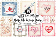 Nurse Life Postage Stamp PNG, a Seasonal Illustration by Designking (Thumbnail 1 of 5)